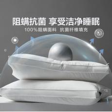 夢(mèng)潔家紡 酒店同款軟枕芯 成人纖維枕頭一個(gè)裝 45*75cm